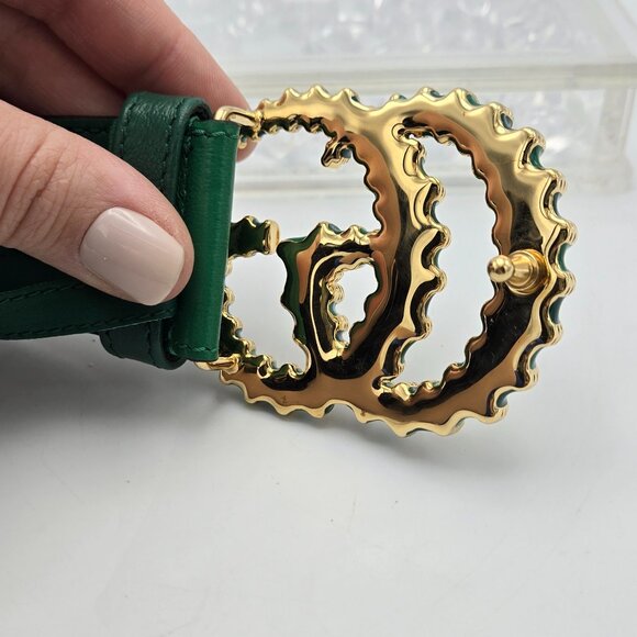 Gucci GG Marmont Azalea Quilted Calfskin Belt in Green Size 90/36 - Picture 4 of 7